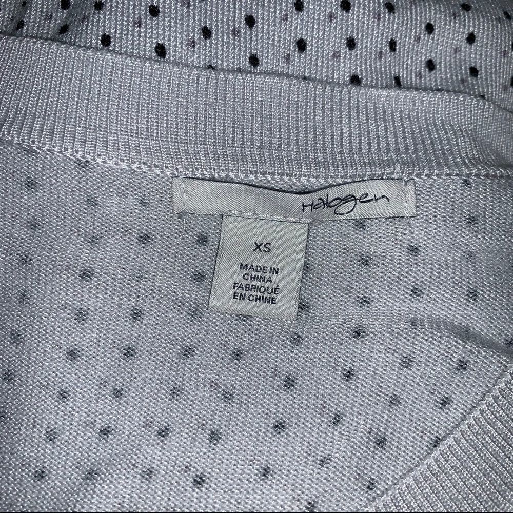 Halogen button up cardigan gray with black dots - Picture 7 of 7